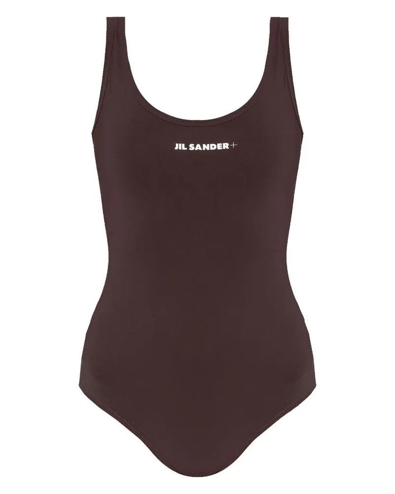 Jil Sander Badeanzug mit Logo-Print - Braun Braun