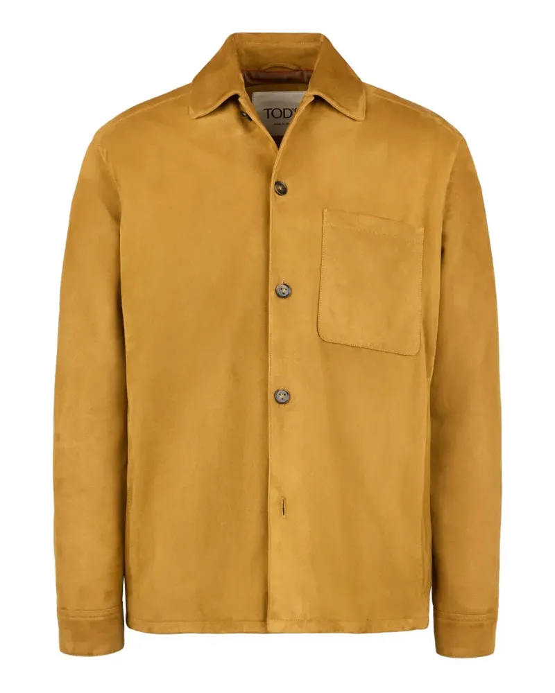 TOD'S Pashmy Hemdjacke aus Wildleder - Gelb Gelb
