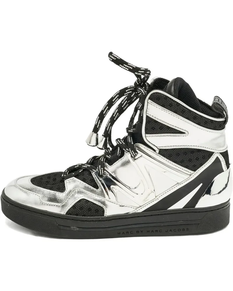 Marc Jacobs leather high-top sneakers - Silber Silber