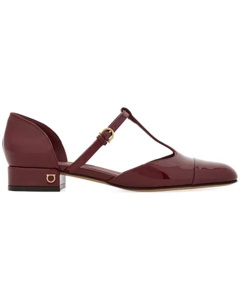Ferragamo Ballerinas mit T-Riemen - Rot Rot