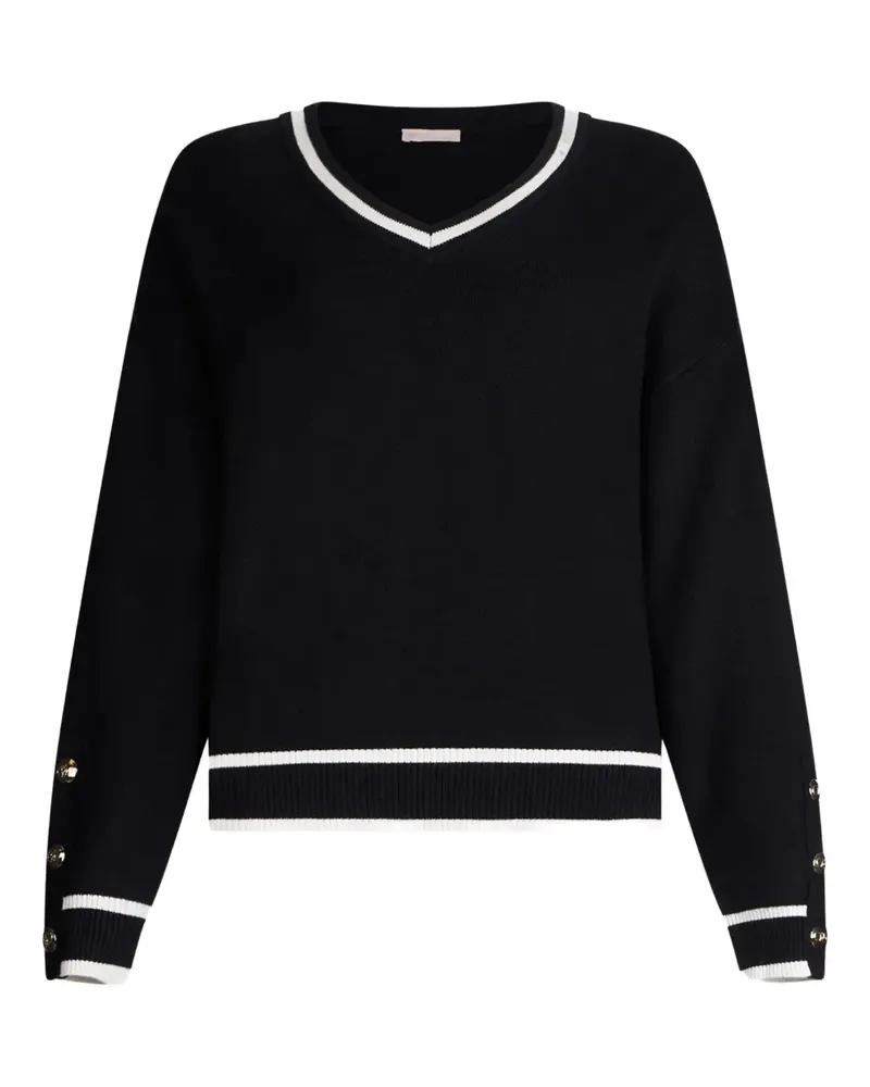 Liu Jo Pullover mit Kontrastdetails - Schwarz Schwarz