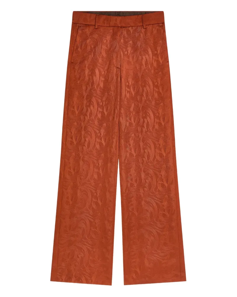 Dries van Noten Hose mit Jacquard-Wirbel - Orange Orange