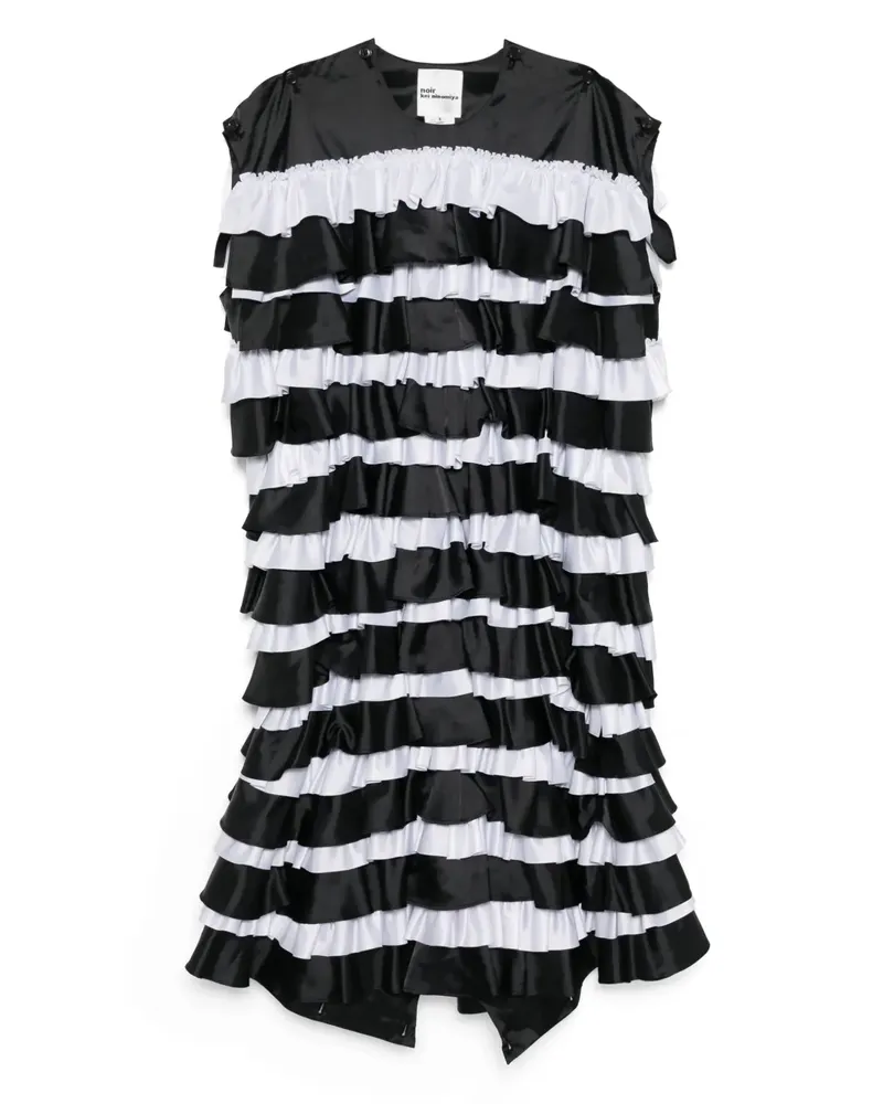Noir Kei Ninomiya Kleid mit Volants - Schwarz Schwarz