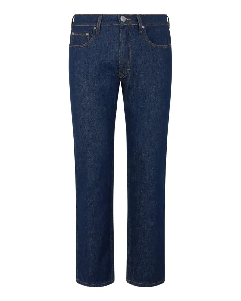 Roberto Cavalli logo-embroidered straight-leg jeans - Blau Blau