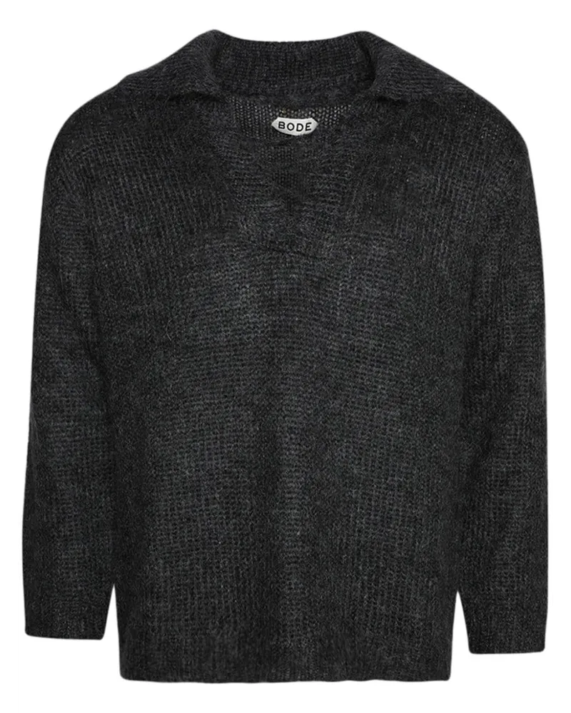 BODE Alpine Pullover mit Schnürung - Grau Grau