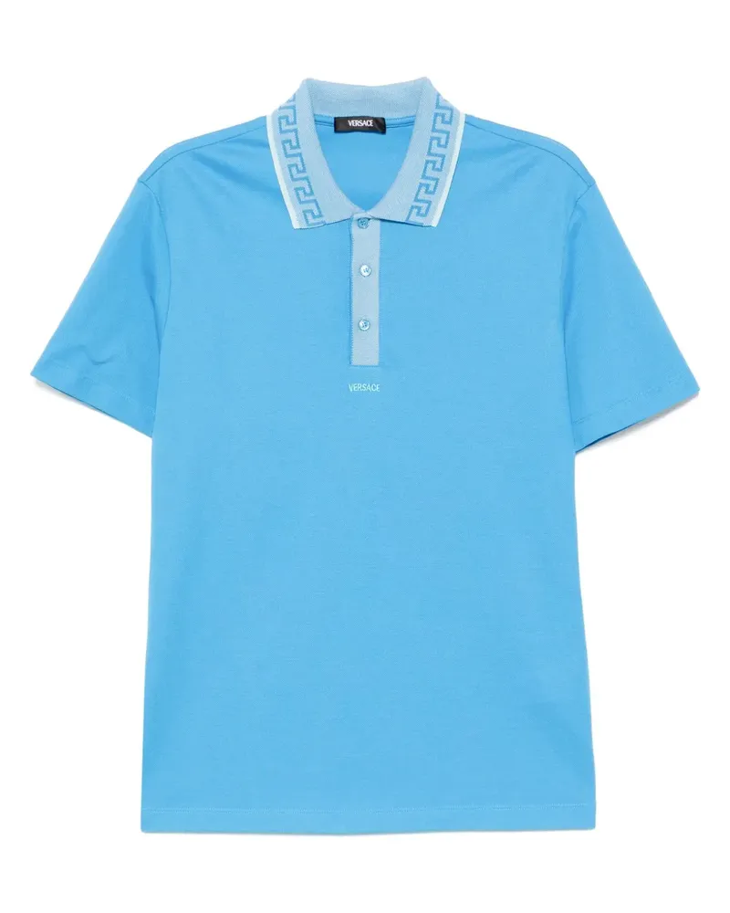 Versace Grecca Poloshirt - Blau Blau