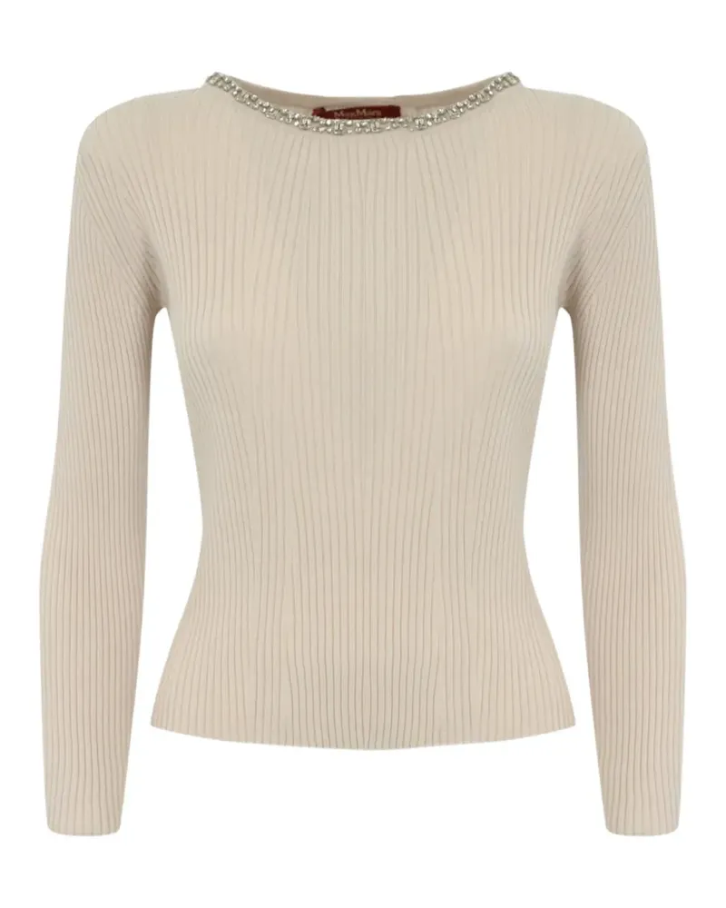 Max Mara jewel ribbed knitwear - Nude Nude