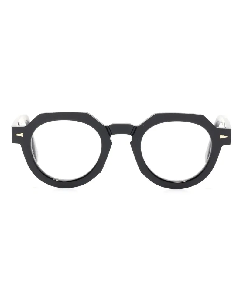 AHLEM Petits Champs Brille mit rundem Gestell - Schwarz Schwarz