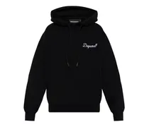 Besticktes Kapuzenoberteil - Schwarz