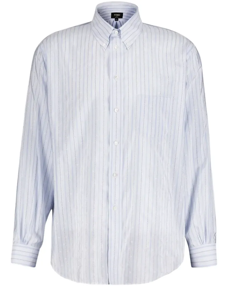 Fendi Hemd mit Nadelstreifen - Blau Blau