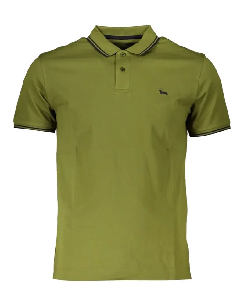 Harmont & Blaine logo-patch contrast-trimmed polo shirt - Grün Grün