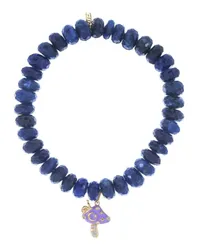 Sydney Evan 14kt yellow  Celestial Mushroom-charm diamond and sodalite bracelet Gold