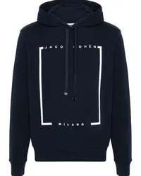 Jacob Cohën Hoodie mit Logo-Print Blau