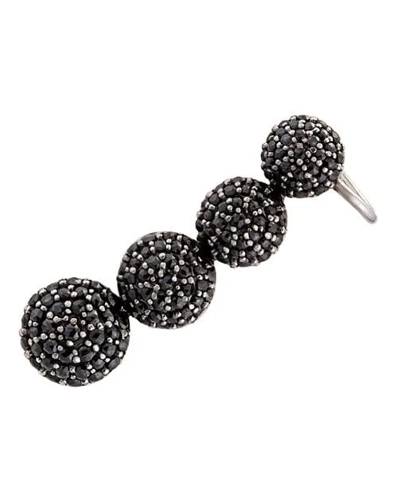 Alinka Linker Black Caviar Ohrring aus 18kt Weißgold mit Diamanten - Silber Silber