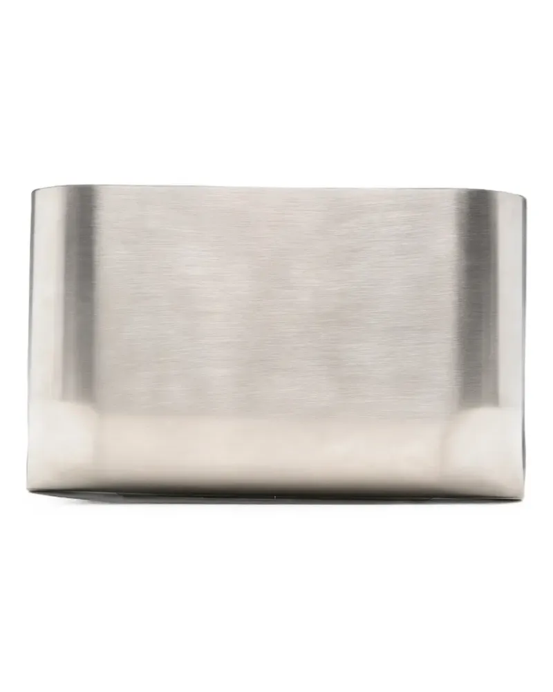 Rick Owens Skulpturale Clutch mit gebürstetem Finish - Silber Silber