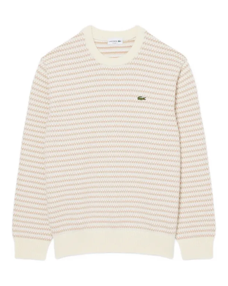 Lacoste Strickpullover mit Logo-Patch - Nude Nude