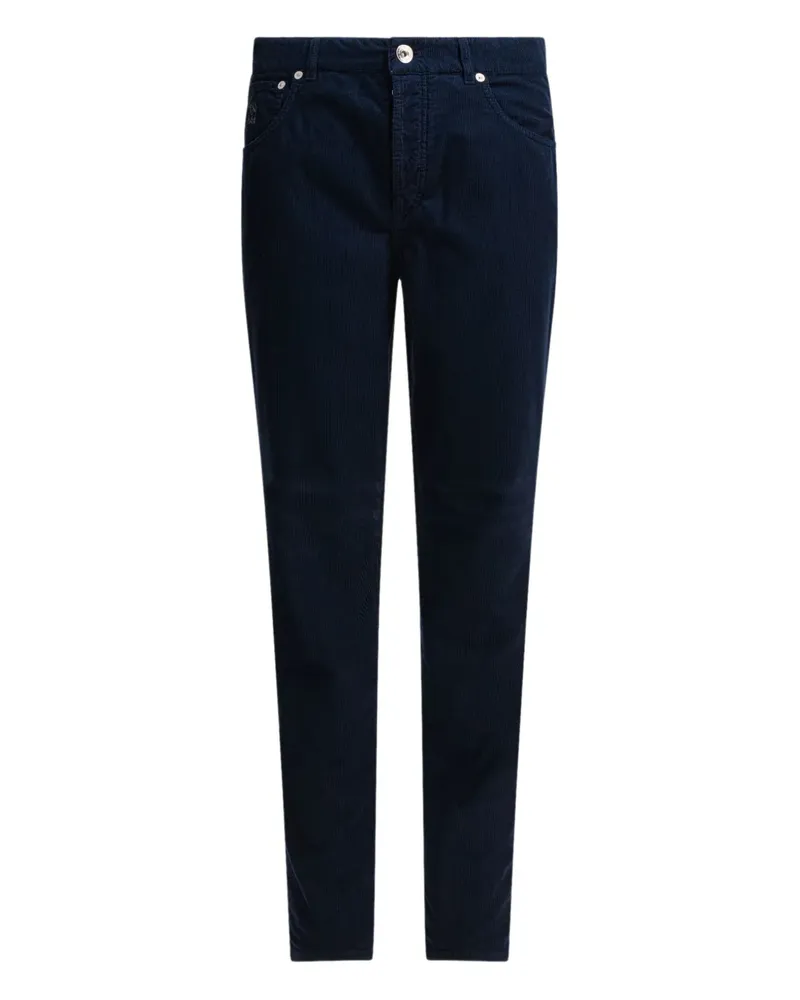Brunello Cucinelli Hose aus Cord - Blau Blau