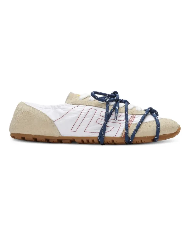 Balmain Racer 45 Sneaker aus Nylon und Wildleder - Nude Nude