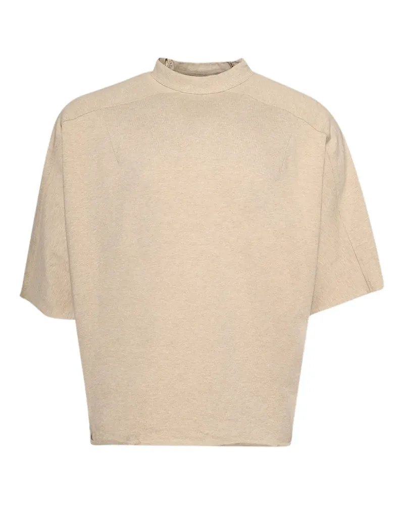 Entire Studios T-Shirt mit offenem Saum - Nude Nude