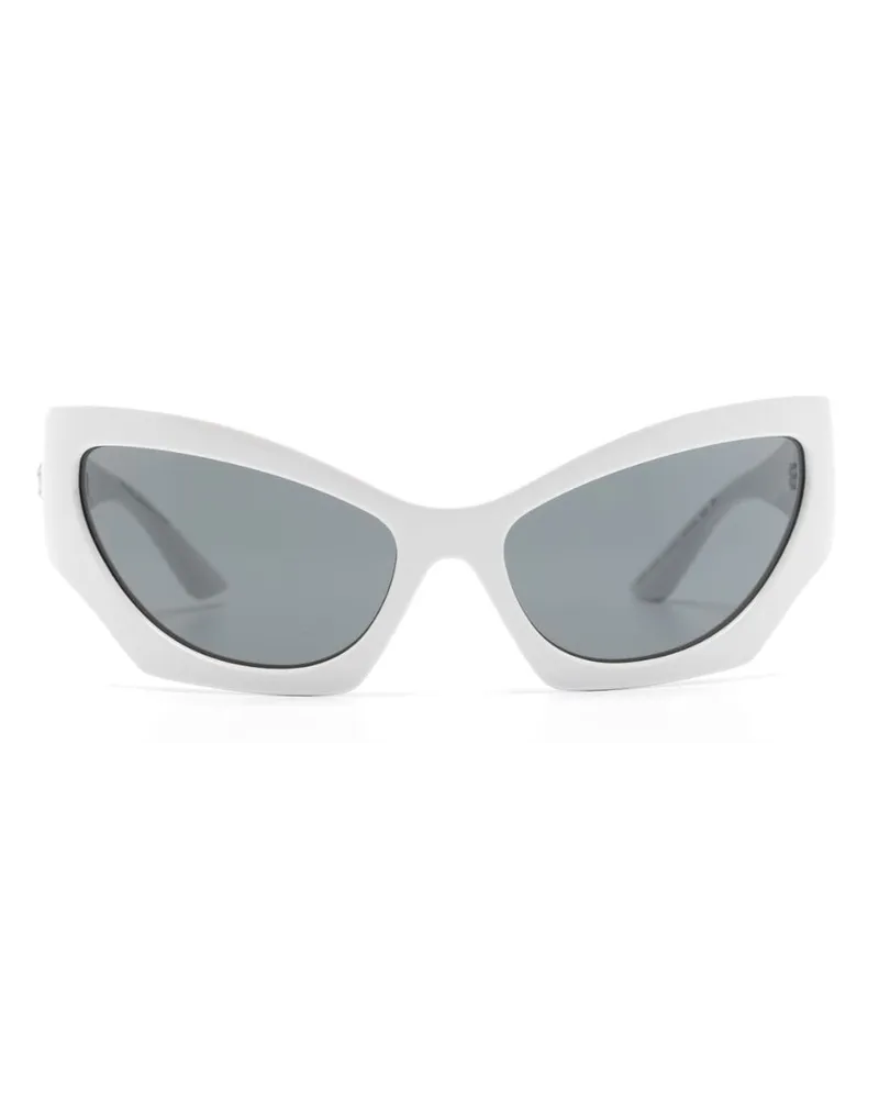Versace Cat-Eye-Sonnenbrille im Oversized-Look - Weiß Weiß