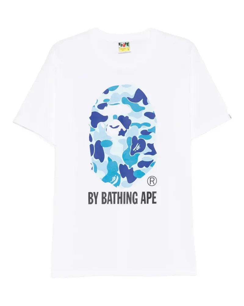 BAPE T-Shirt mit Camouflage-Print - Weiß Weiß