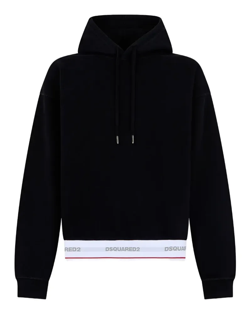 Dsquared2 Relax-Fit Hoodie mit Logoband - Schwarz Schwarz