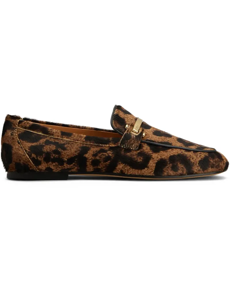 TOD'S Loafer mit Leoparden-Print - Braun Braun