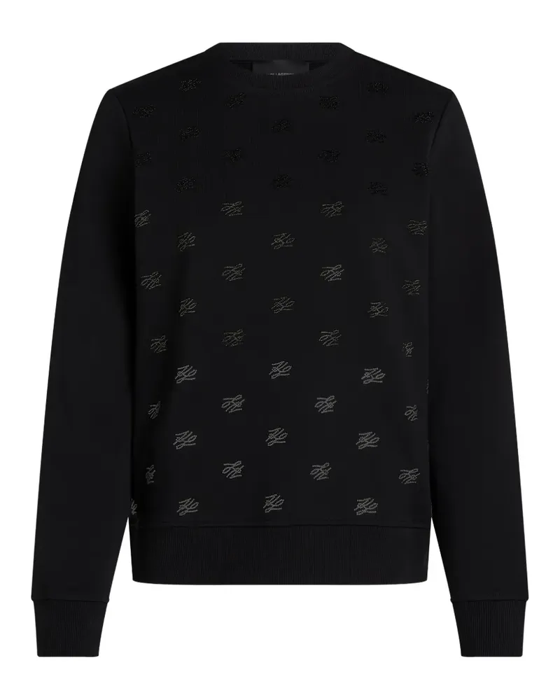 Karl Lagerfeld Pullover mit Strassverzierung - Schwarz Schwarz