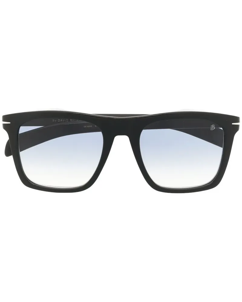 EYEWEAR by DAVID BECKHAM Eckige Sonnenbrille in Schildpattoptik - Schwarz Schwarz
