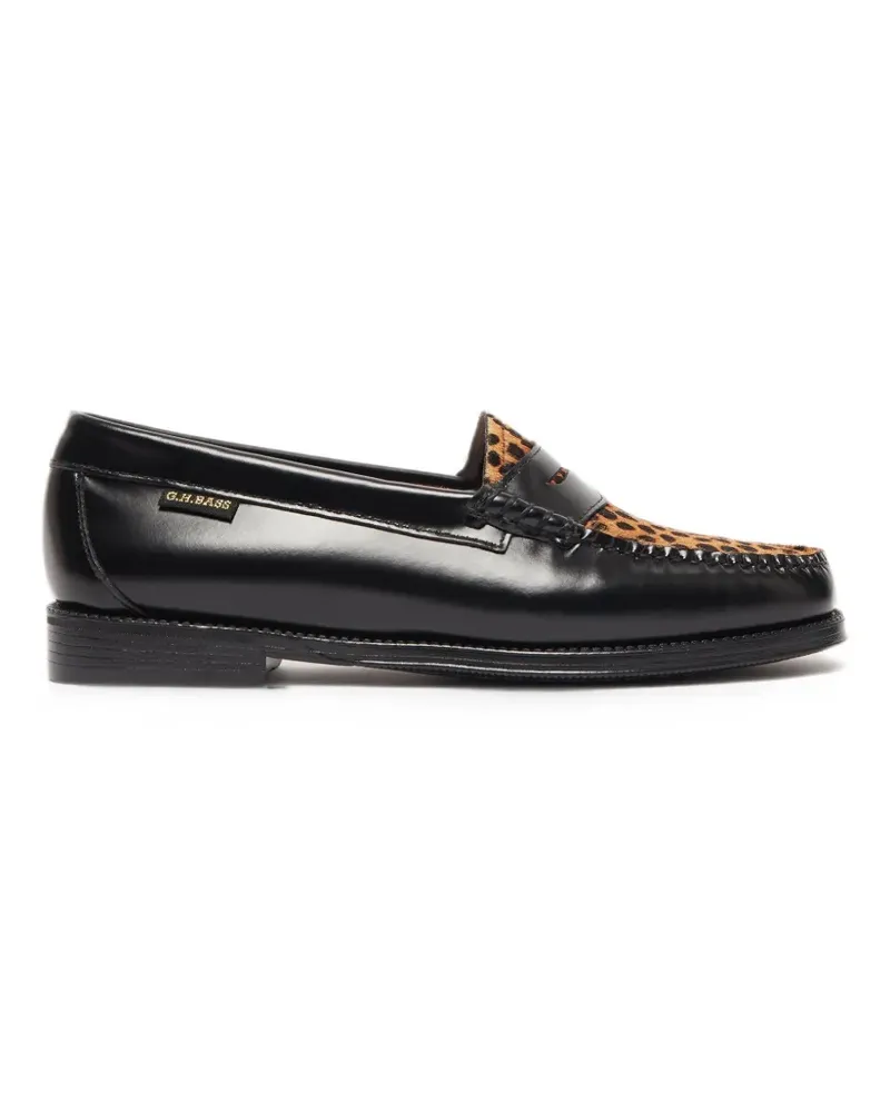 G.H. Bass & Co. Easy Weejuns leopard-print loafers - Schwarz Schwarz