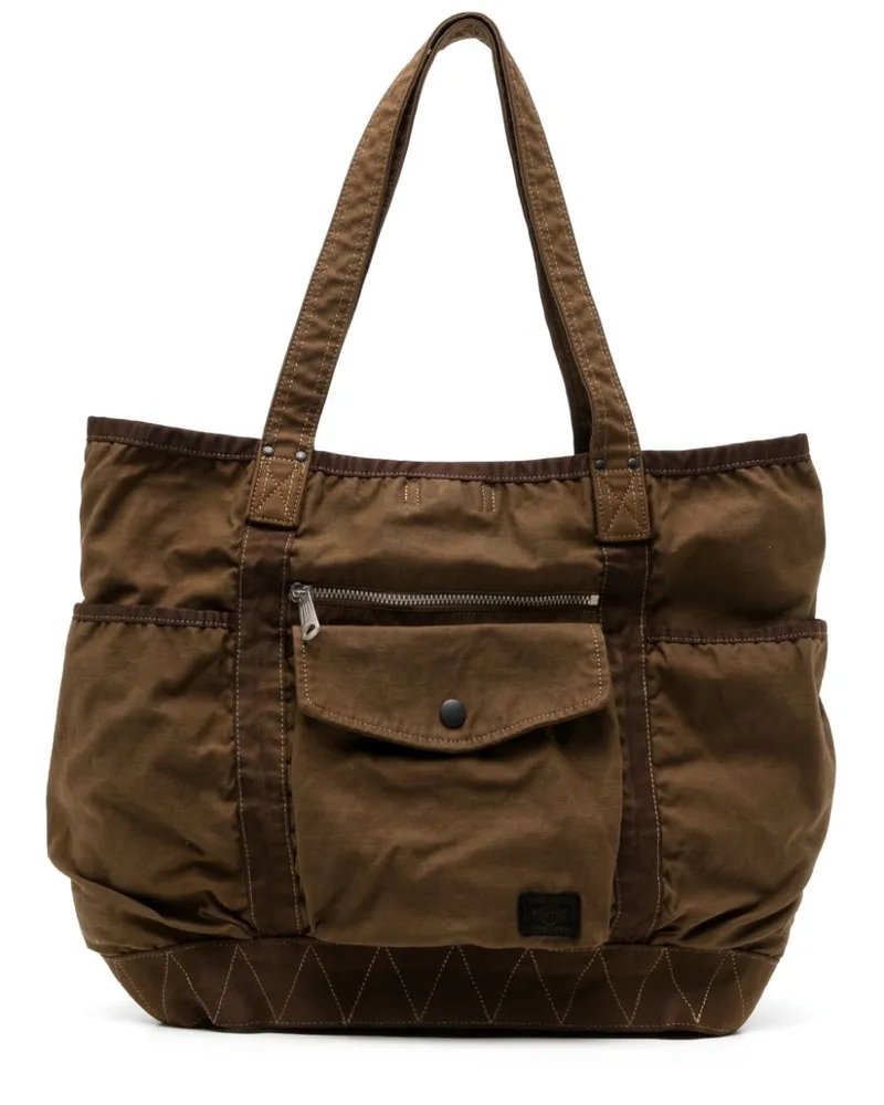 PORTER-YOSHIDA & CO Crag Tote Bag mit Einsätzen - Braun Braun
