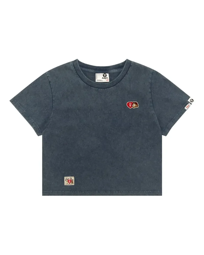 BAPE graphic appliqué T-shirt - Blau Blau