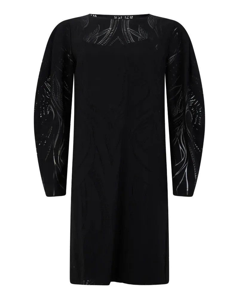 Alberta Ferretti Gemustertes Minikleid - Schwarz Schwarz