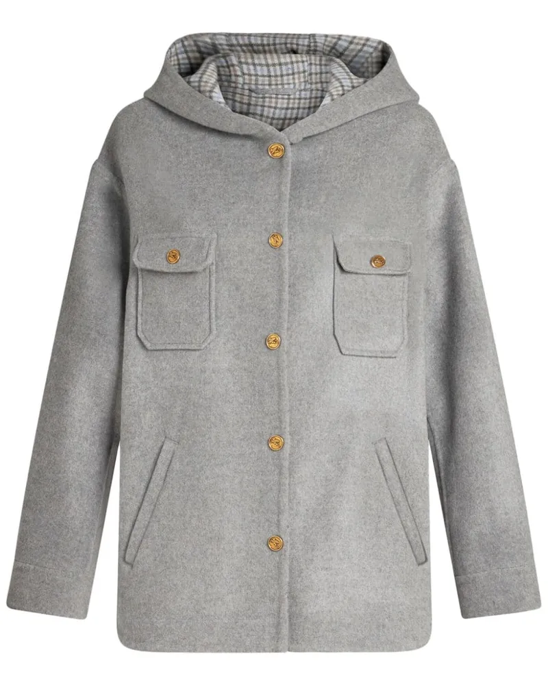 Etro Kapuzenjacke aus Kaschmir - Grau Grau