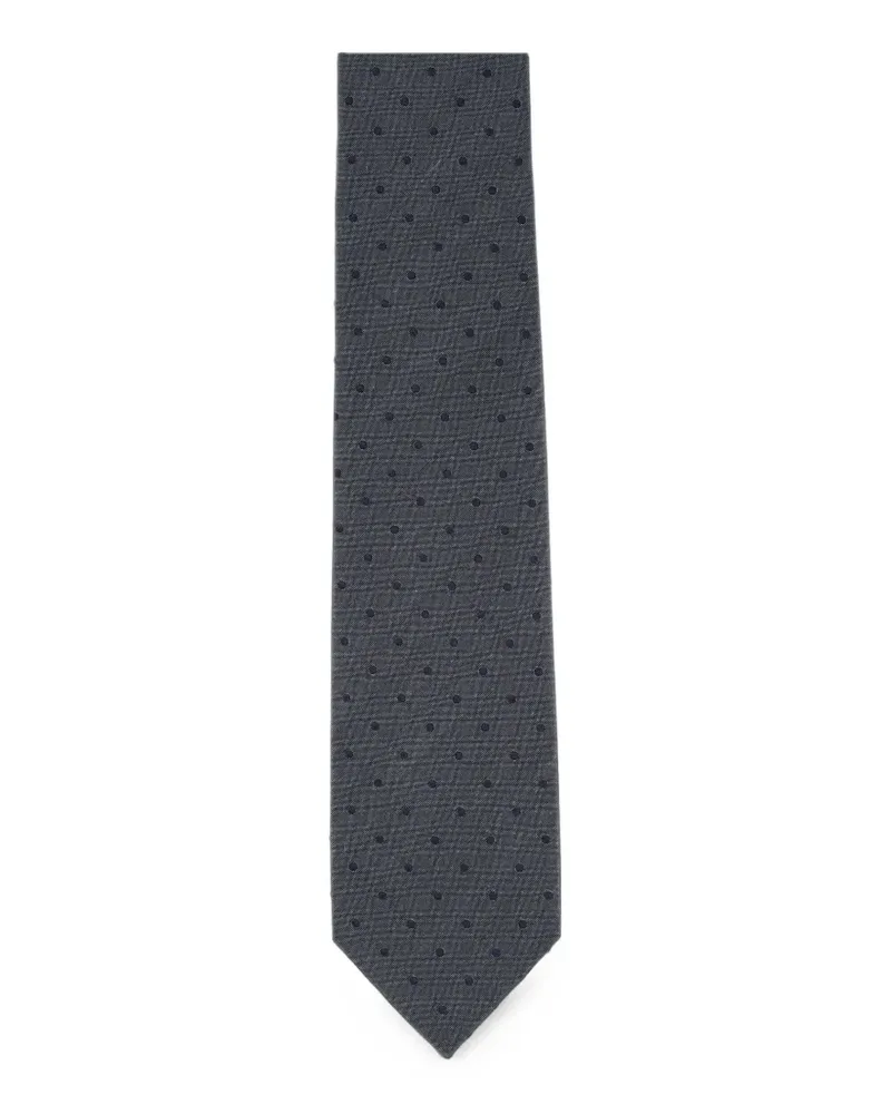 BARBA polka-dot tie - Grau Grau
