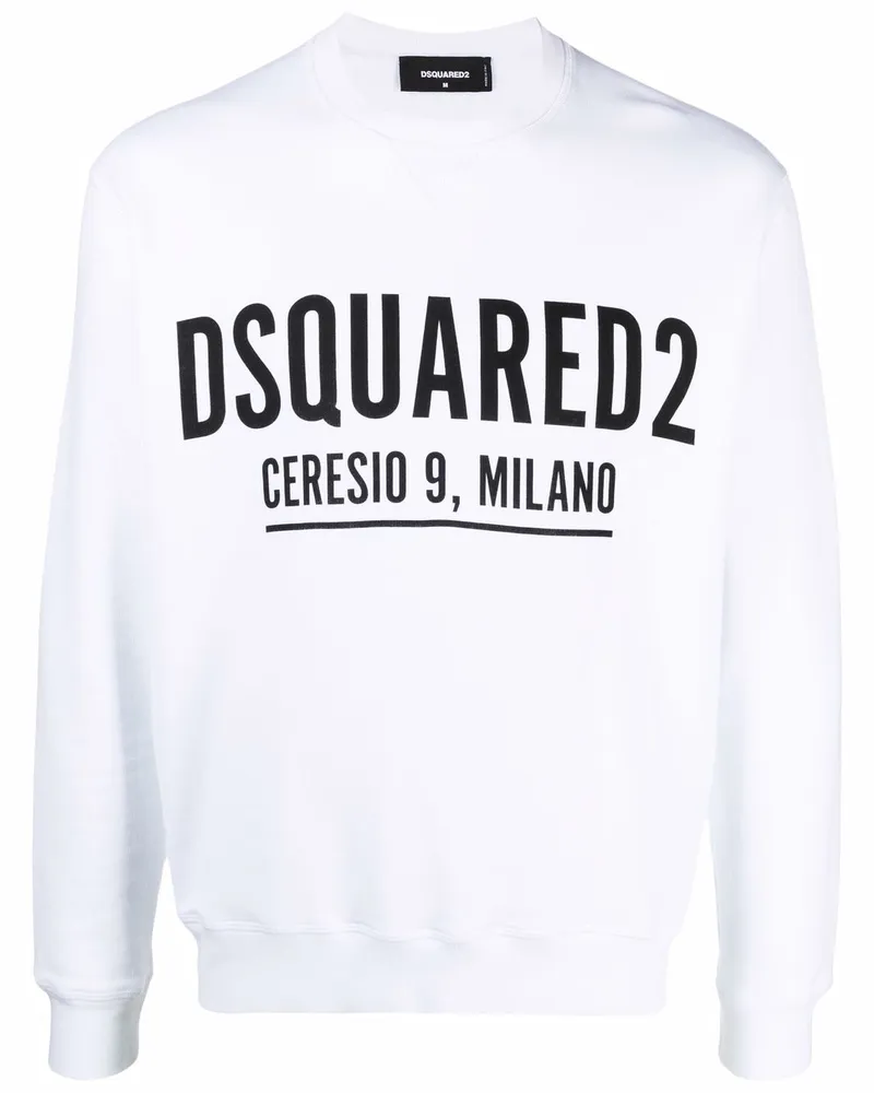Dsquared2 Sweatshirt mit Logo-Print - Weiß Weiß