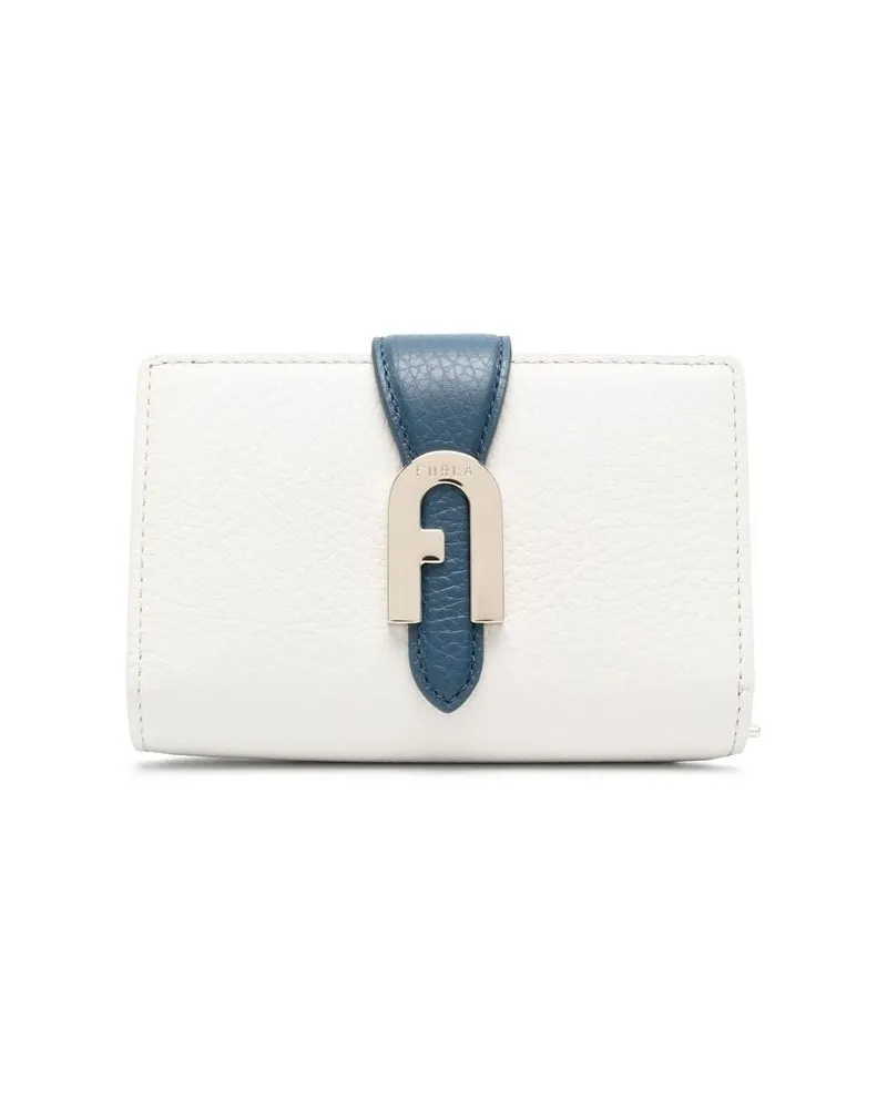 Furla Portemonnaie mit Logo-Schild - Weiß Weiß