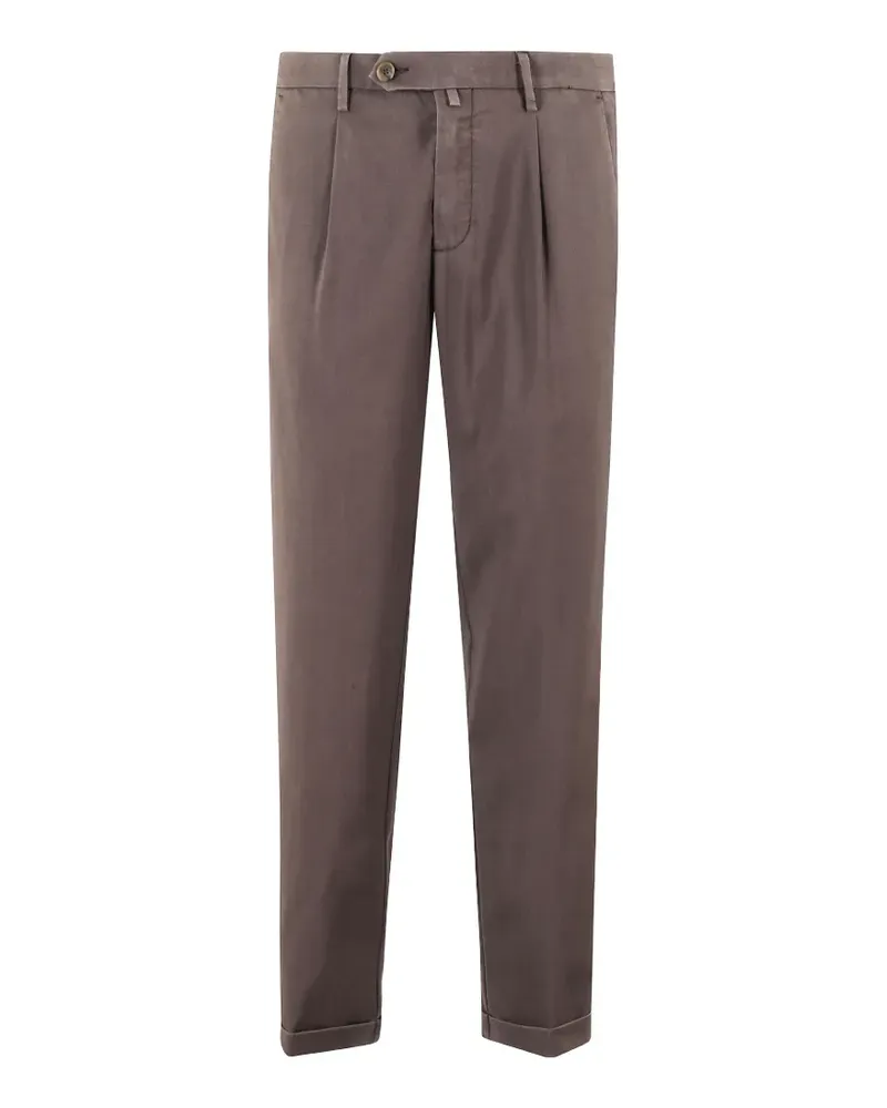 MYTHS pleated turn-up trousers - Braun Braun