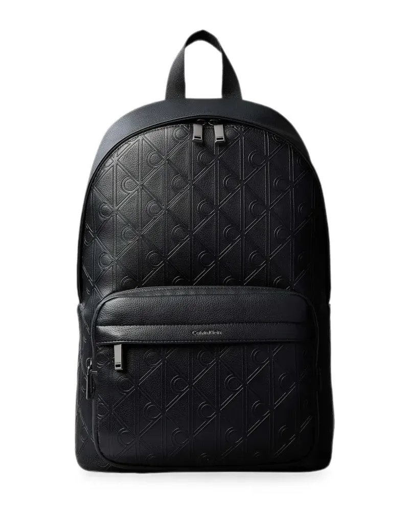 Calvin Klein Rucksack mit Monogramm-Prägung - Schwarz Schwarz