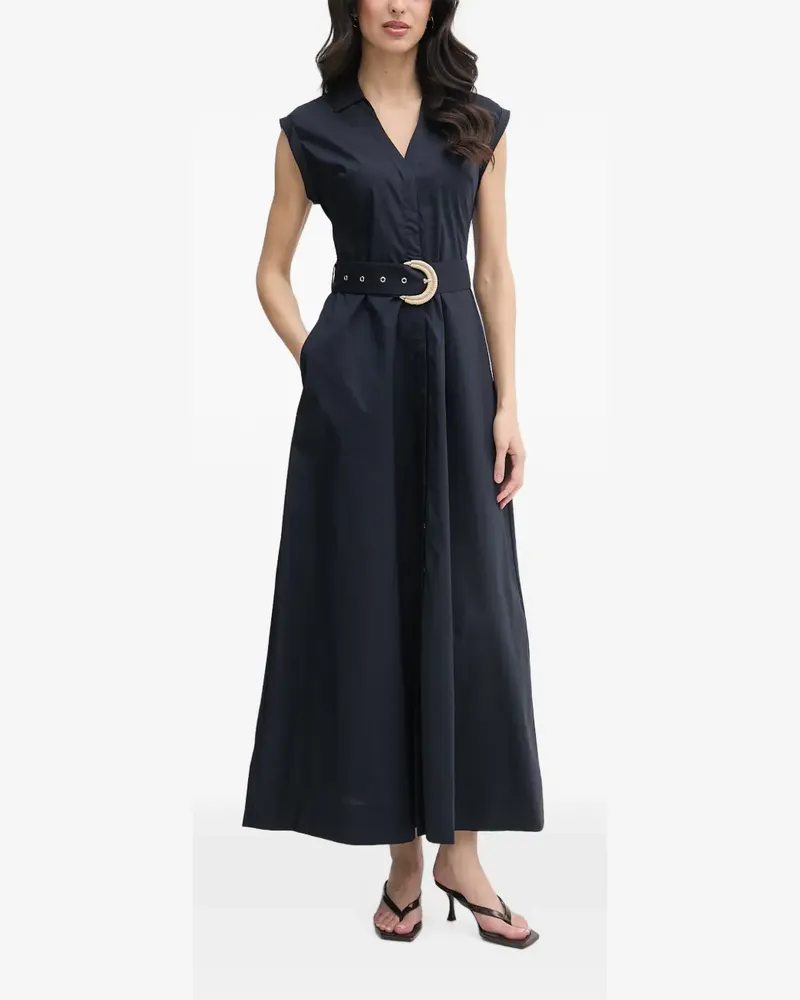 Gaudi belted sleeveless maxi dress - Blau Blau