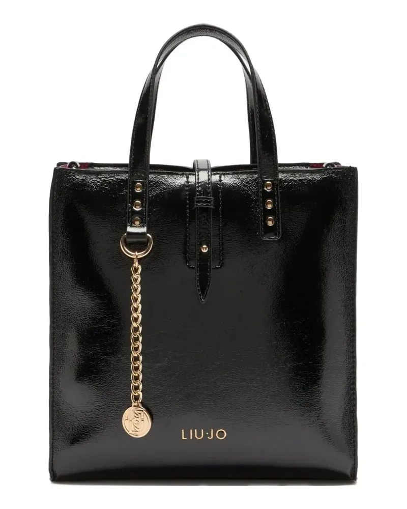 Liu Jo Satchel-Tasche aus Lackleder mit Nieten - Schwarz Schwarz