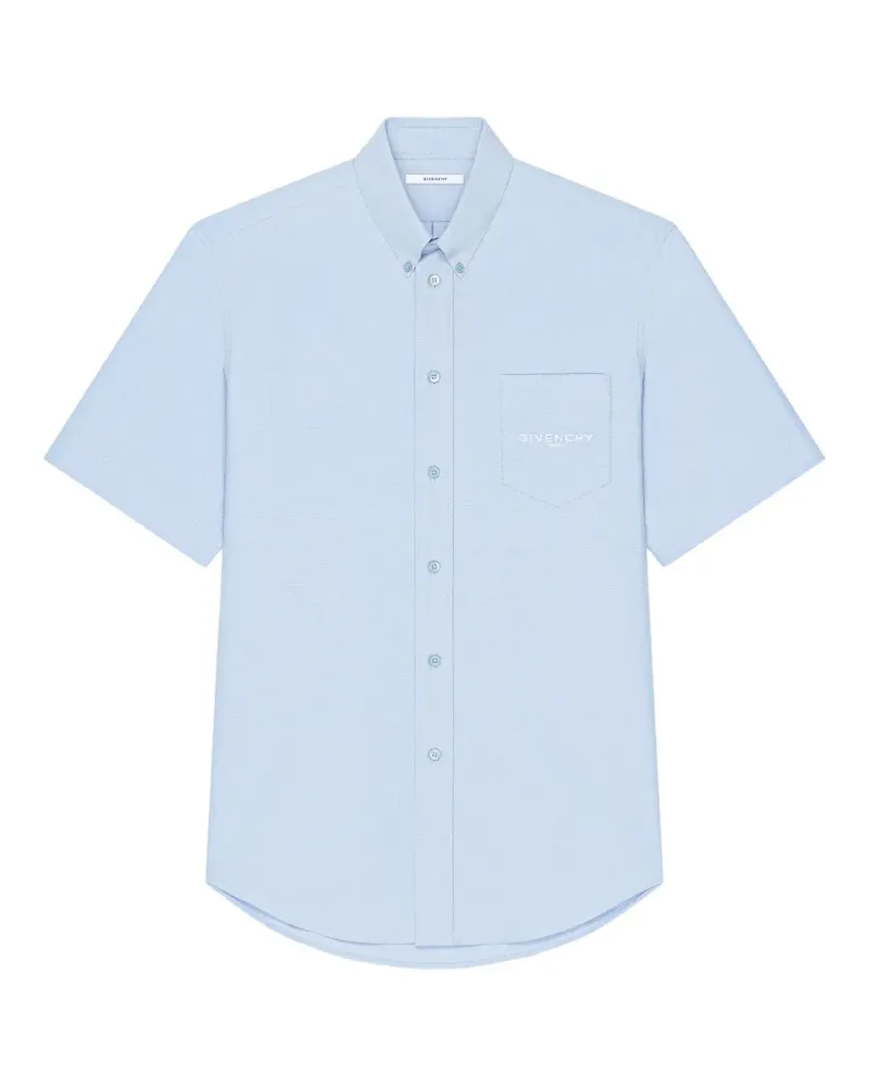 Givenchy Oxford-Hemd aus Baumwolle mit  Paris-Jacquard - Blau Blau