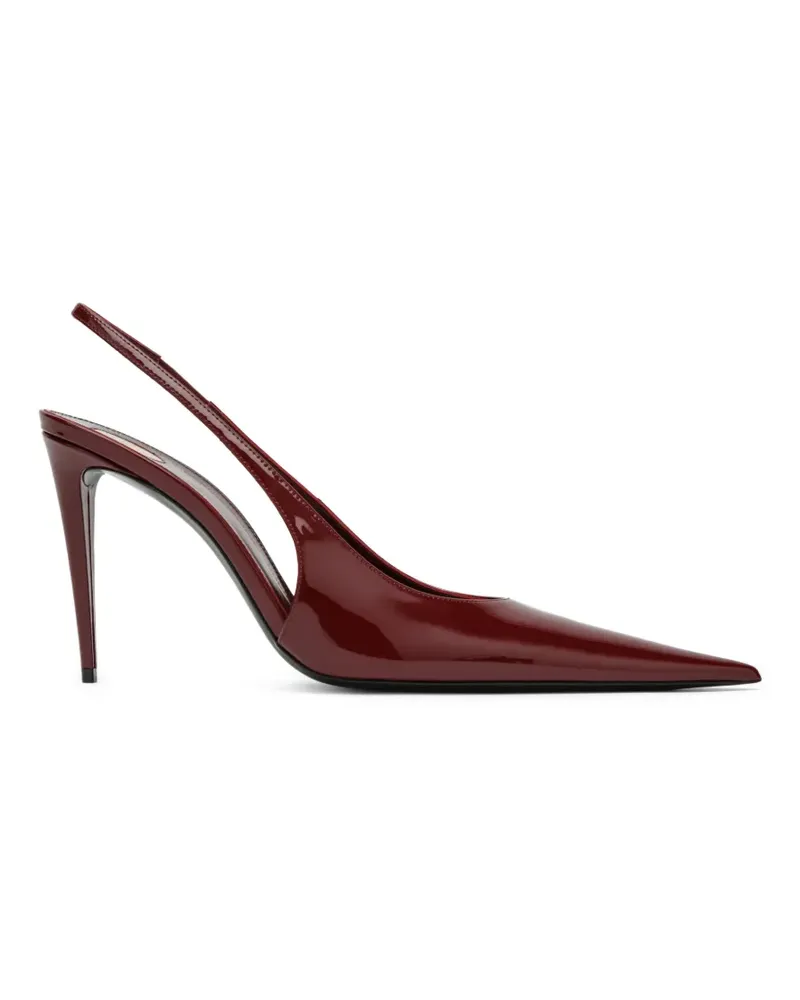 Saint Laurent Guermantes leather slingback pumps - Rot Rot