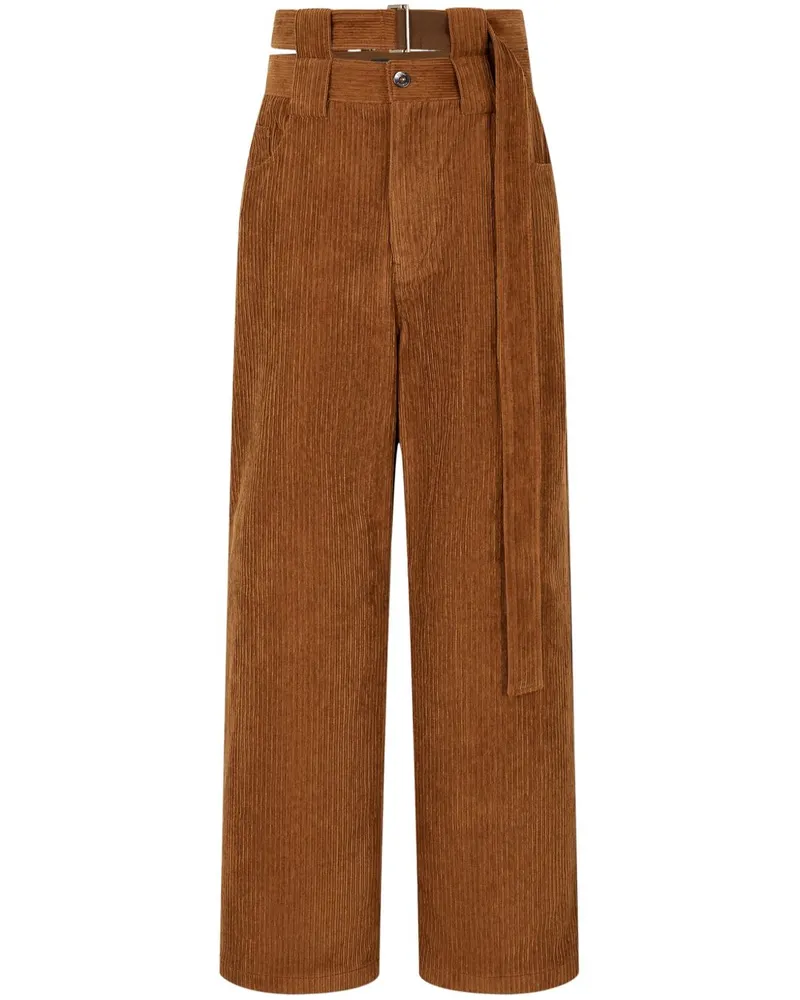 STUDIO TOMBOY Straight-Leg-Hose aus Cord - Braun Braun