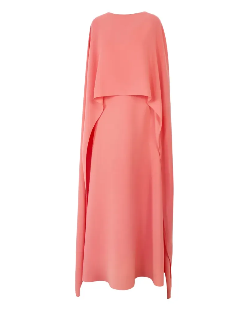 Carolina Herrera New York rear-zip cape-front kaftan - Rosa Rosa