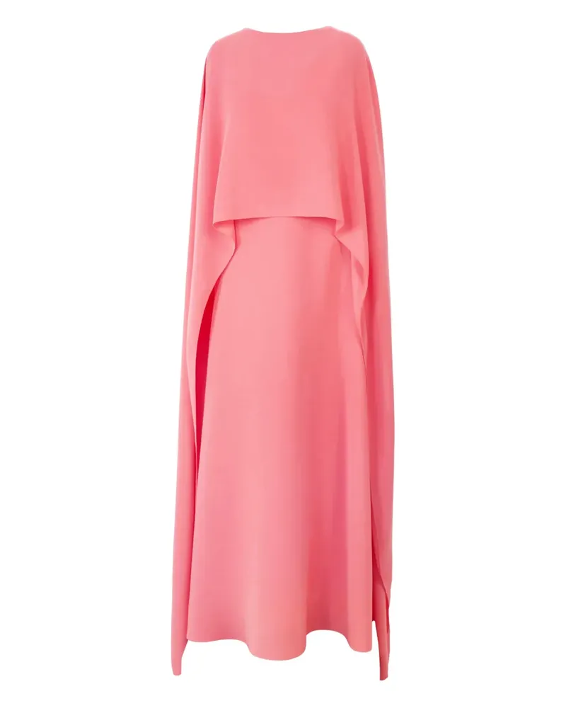 Carolina Herrera New York rear-zip cape-front kaftan - Rosa Rosa