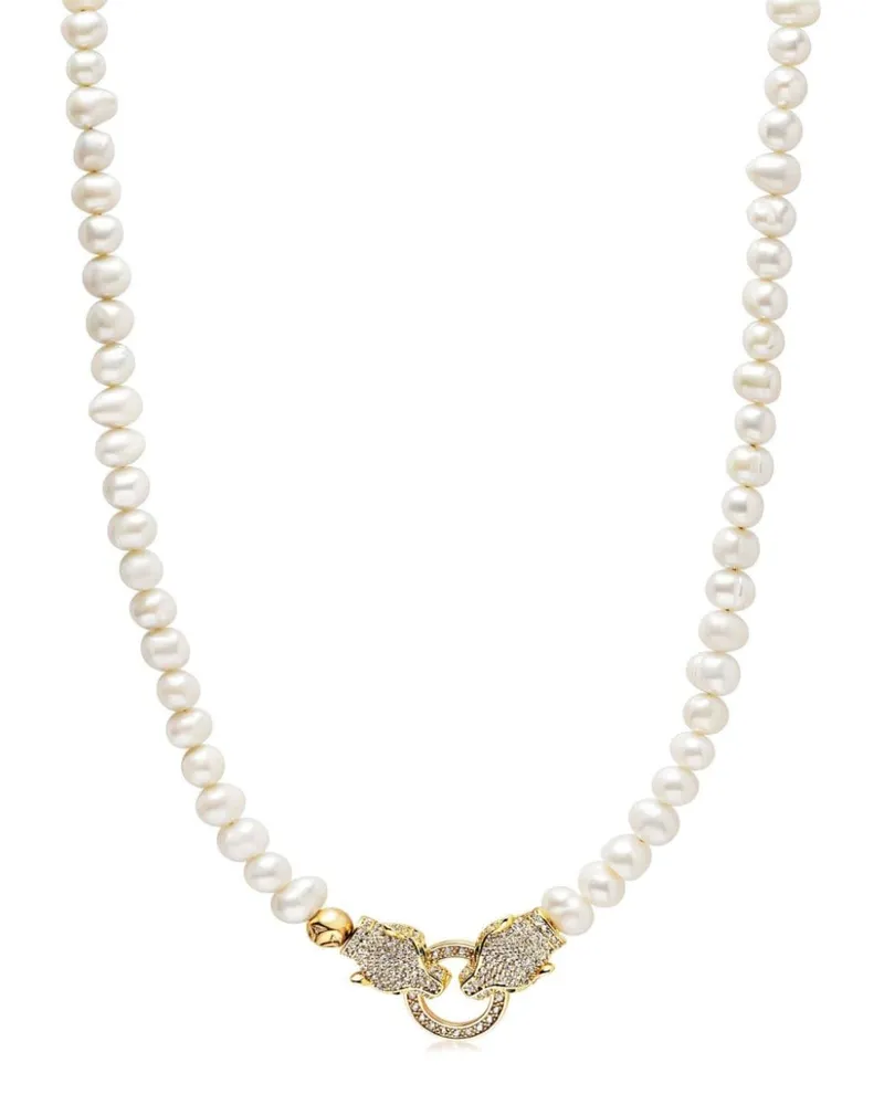 Nialaya Halskette mit Diamant-Panther - Gold Gold