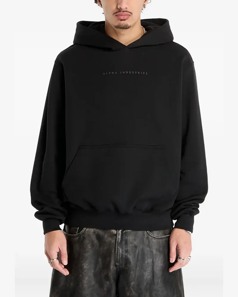 Alpha Industries Base Hoodie - Schwarz Schwarz