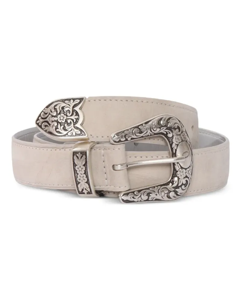 Orciani floral embossed belt - Nude Nude