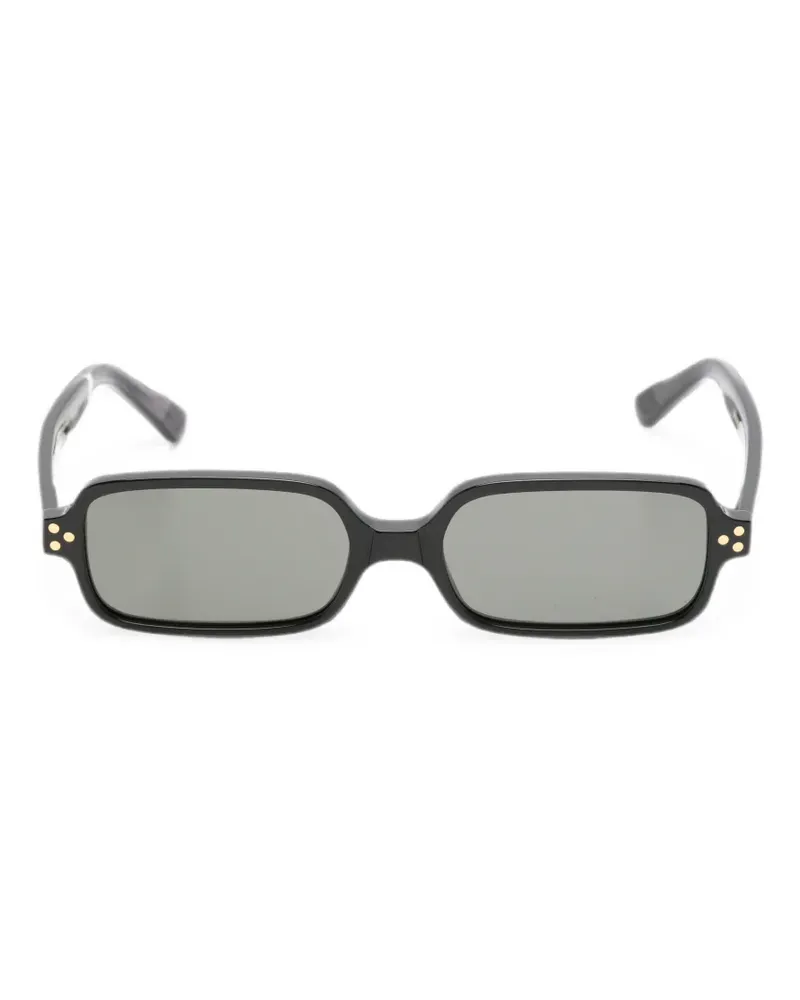 SNOB Milano Sonnenbrille mit eckigem Gestell - Schwarz Schwarz